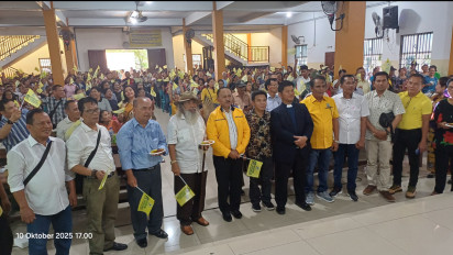 Ratusan Warga Medan Ikuti Sosialisasi Sadar HAM dan Bakti Sosial HUT Partai Golkar