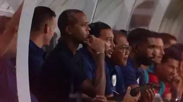 Patrick Kluivert bersama staf pelatih Timnas Indonesia