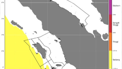 Waspada Gelombang Empat Meter di Perairan Barat Kepulauan Nias