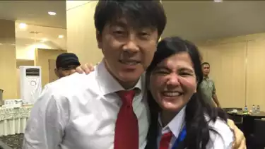 Mantan pelatih Timnas Indonesia, Shin Tae-yong & Eks Sekjen PSSI, Ratu Tisha