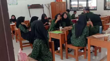 Siswa SMAN 1 Cimarga Kabupaten Lebak