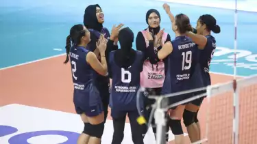 Para pemain Petrokimia Gresik di Livoli Divisi Utama 2025