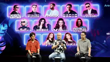 (tengah) Jimmy Saputro, Festival Co-Director BRAVE menjelaskan BRAVE 2025 (Bintan Rhythmic Adventure)