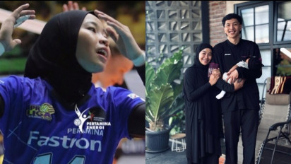 5 Potret Dita Azizah, Istri 'Monster Ace' Farhan Halim yang Ternyata Pernah Torehkan Banyak Prestasi untuk Timnas Voli Putri Indonesia