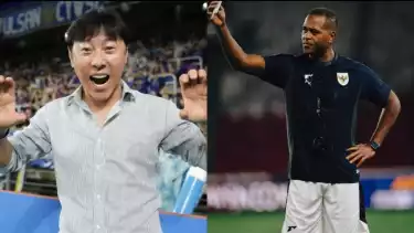 Mantan pelatih Timnas Indonesia Shin Tae-yong dan Patrick Kluivert