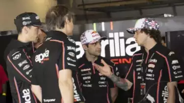 Dua pembalap Aprilia, Jorge Martin dan Marco Bezzecchi
