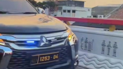 Pajero Berpelat Polisi di Bandung Bunyikan "Tot Tot Wuk Wuk" untuk Terobos Macet, Ditlantas Polda Jabar Bilang Begini...