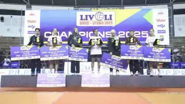Para peraih penghargaan individu di final Livoli Divisi Utama 2025.