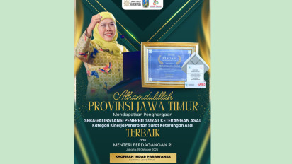 Pemprov Jatim Raih IPSKA Award 2025 dari Menteri Perdagangan, Gubernur Khofifah: Bukti Mudah dan Cepatnya Perizinan Ekspor di Jatim