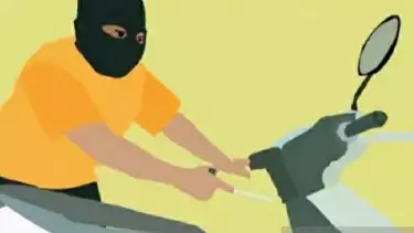 Ilustrasi pencurian sepeda motor.