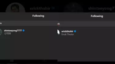 Erick Thohir dan Shin Tae-yong sudah saling follow