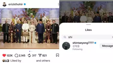 Shin Tae-yong menyukai unggahan foto Erick Thohir