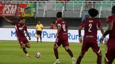 Para pemain PSM Makassar siap hadapi Persik Kediri