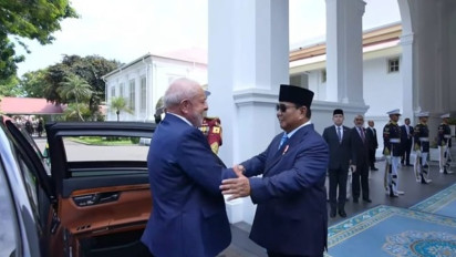 Momen Hangat di Istana Negara, Prabowo dan Presiden Brazil Lula Kompak Pakai Jas Biru Dongker