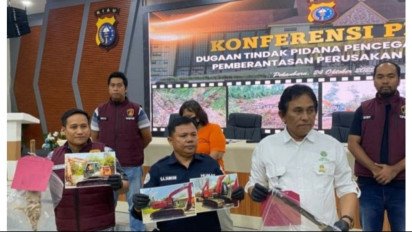 Polda Riau Ringkus Wanita yang Buka Lahan Tanpa Izin di Kawasan Hutan Konservasi Bengkalis