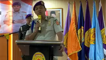 Kepala Staf Resimen Mahasiswa Jayakarta, Khaidir Ali.