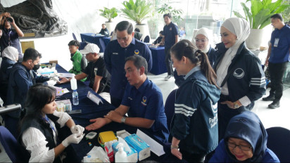 Rangkaian HUT ke-14, Partai NasDem Gelar Kegiatan Cek Kesehatan