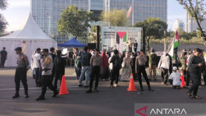Rekayasa Lalin di Sekitar Kedubes AS Akibat Demo Palestina, Ini Kata Polisi