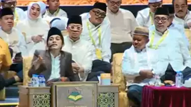 Pendiri Majelis Ta lim Sabilu Taubah, Gus Iqdam mengapresiasi penyelenggaraan Maulid Nabi Muhammad SAW yang diselenggarakan ormas Satkar Ulama Indonesia dalam rangkaian HUT Ke-61 Partai Golkar.