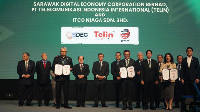 Telin, SDEC, dan ITCO Niaga Teken Kerja Sama Pengembangan Sistem Kabel Laut ICE II
