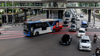 Berita Foto: Kenaikan Tarif Transjakarta Masih Dikaji Dishub DKI Jakarta
