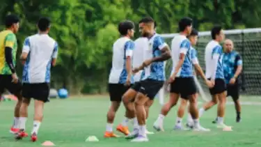 Tim PSIM Yogyakarta saat gelar sesi latihan.