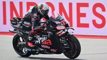 Pembalap Aprilia Racing Marco Bezzecchi