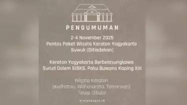 Keraton Yogyakarta Hentikan Gamelan dan Wisata Srimanganti Selama 3 Hari