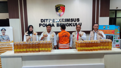 Polda Bengkulu Tangkap Produsen Minyak Goreng Sawit Tak Sesuai Takaran 