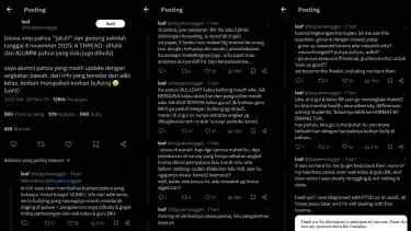 Unggahan netizen yang mengaku alumni Pahoa
