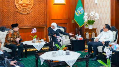 Gubernur Khofifah Bahas Strategi Penyelesaian Masalah Pertanahan bersama Kepala BPN Jatim