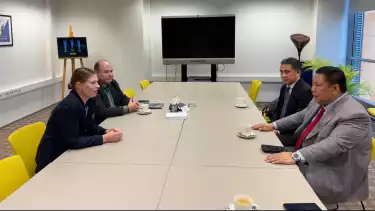 Pertemuan Presiden Indonesia Pingpong League, Komjen (P) Prof. Dr. Petrus R. Golose. dan Presiden ke-5 Estonia Mrs. Kersti Kaljulaid