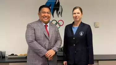 Presiden Indonesia Pingpong League, Komjen (P) Prof. Dr. Petrus R. Golose. dan Presiden ke-5 Estonia Mrs. Kersti Kaljulaid