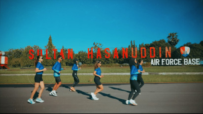 Sensasi Berlari di Landasan Pesawat Tempur Dalam Air Force Run Lanud Sultan Hasanuddin