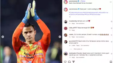 Emil Audero saat Cremonese hadapi Pisa SC di Liga Italia 2025-2026