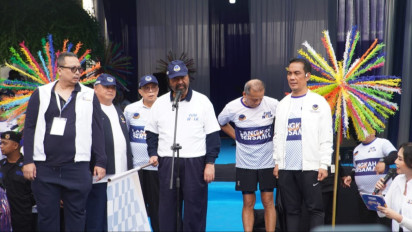 Rangkaian HUT ke-14 Partai NasDem Gelar Kegiatan Funwalk Wujud Solidaritas