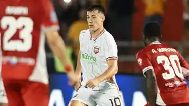 Mariano Peralta di Pertandingan Semen Padang Vs Borneo FC