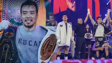 Rudy Golden Boy berhasil mengalahkan Paris Pernandes dalam pertandingan Tinju acara Holywings Sport Show (HSS) Series 6.