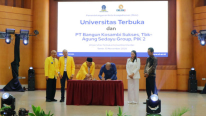 Agung Sedayu Group Teken MoU dengan Universitas Terbuka, Siapkan Beasiswa Rp2,98 Miliar untuk 200 Mahasiswa