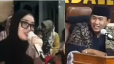 Di Acara Pengajian, Perempuan ini Berani Menggoda; Gus Elham Kediri yang kini sedang Viral karena Cium Bibir Anak di Bawah Umur: Gus...