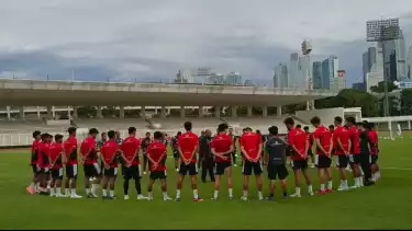 Latihan Timnas Indonesia U-22