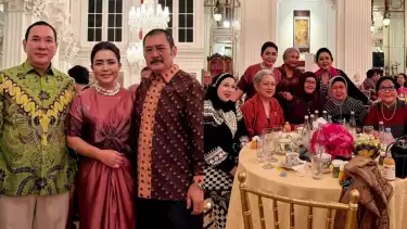 Mayangsari bersama keluarga Cendana