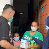 Warga Kampar Terdampak Karhutla, Bantuan Masker hingga Vitamin Disalurkan Elang 3 Hambalang Riau