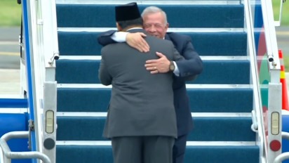 Raja Yordania Abdullah II Disambut Prabowo di Halim Perdanakusuma, Awali Misi Diplomasi dengan Pelukan Hangat