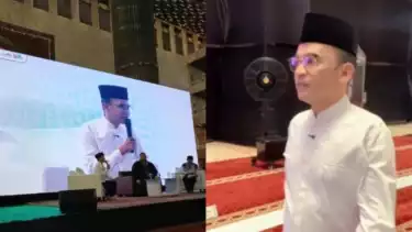 Ruben Onsu menjadi narasumber di acara keagamaan di Masjid Istiqlal