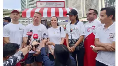 Poland-Indonesia Friendship Walk digelar pada Car Free Day, Minggu (16/11/2025), sebagai bagian dari rangkaian Poland Festival ASEAN 2025.