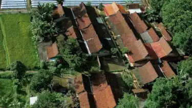 Potret udara Desa Wisata Adat Osing Kemiren, Banyuwangi, Jawa Timur