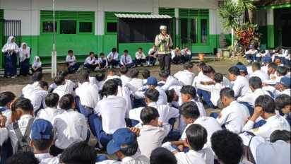 Satlantas Polres Malang Gencar Edukasi Sekolah Lewat Operasi Zebra Semeru