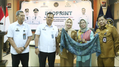 Bupati Serang Beri Pelatihan Ecoprint Puluhan Warga Binaan