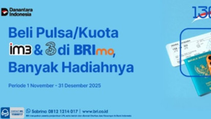Top Up Pulsa IM3 & 3 di BRImo Bawa Hadiah iPhone 17 Pro hingga Paket Umrah